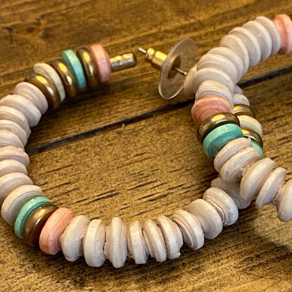 Paper Bead Hoops